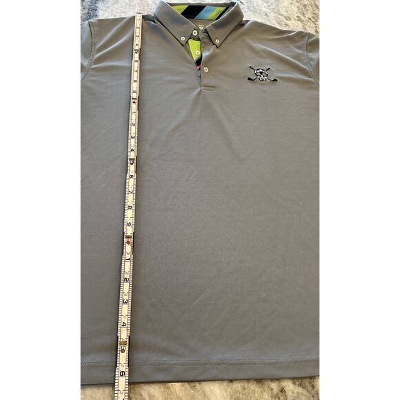 Chuco Golf Men's Executive III Performance Solid Polo Shirt Ash Grey GUC XXL 2XL - Picture 6 of 7